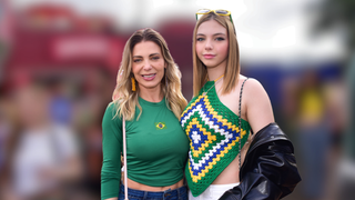 A caçulinha do Xuxa cresceu! Com crochê Brazilcore, filha de Sheila Mello com o atleta surpreende por altura aos 13 anos; mãe e filha combinam looks