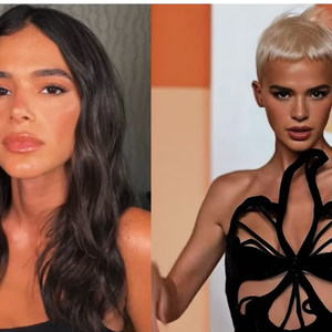 Bruna Marquezine surge loira e com cabelo curto diante de transformação realizada por Inteligência Artificial.