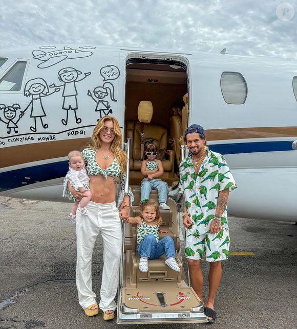 Para comemorar mais um mês do caçula, Virgínia reuniu família e amigos em sua mansão em Mangaratiba, no RJ