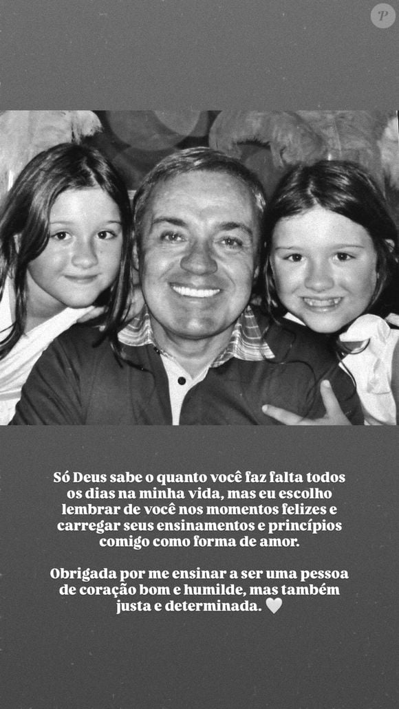 Sofia também desabafou sobre as saudades que sente do pai, Gugu Liberato
