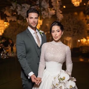 Laís Caldas se casou nesta quarta-feira (24) com Gustavo Marsengo, em uma cerimônia religiosa em São José do Rio Preto, no interior de São Paulo
