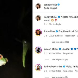 Até a foto de um sapinho postada por Sandy....