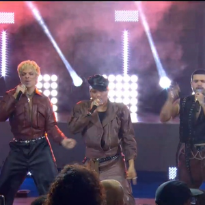 Bruno Gadiol se destacou no ‘Estrelas da Casa 2026’ ao lado de Álec, Filgueira, Gabriel Nandes e Yudchi em uma performance de ‘Treasure’