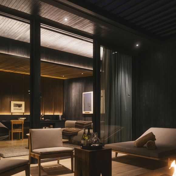 A suíte com terraço no Hotel Tierra Atacama.