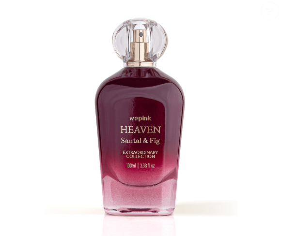 O perfume Heaven Santal & Fig da WePink é um dos mais novos lançamentos da marca: é amadeirado, com bergamota, folhas de violeta, além de figo, sândalo e musk.