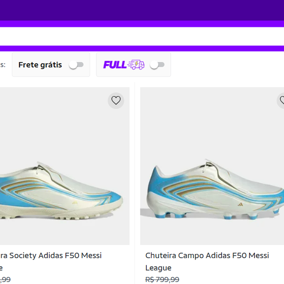 Enquanto o lançamento não chega ao mercado brasileiro, fãs de Messi encontram uma alternativa nas chuteiras que inspiraram o tênis. Os modelos podem ser adquiridos na Netshoes com preços entre R$ 479,99 e R$ 759,99
