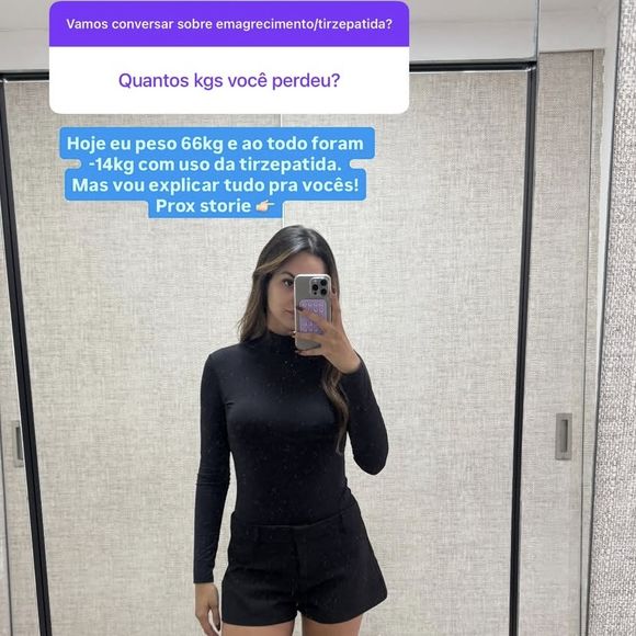 Filha de Kelly Key, Suzanna Freitas perdeu 14 kg com Monjauro e destaca: ‘É um auxílio, mas boa parte do shape que estou construindo é muito por disciplina minha’