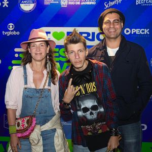 Thiago Lacerda e Vanessa Lóes em foto com o filho mais velho, Gael, em julho de 2023 - ex-casal também é pai de Cora e Pilar