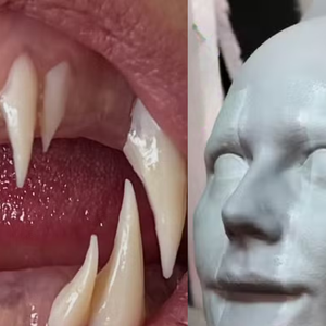Antes da revelação final, Heidi deixou seguidores em suspense ao mostrar moldes de cabeça e dentes afiados nos bastidores