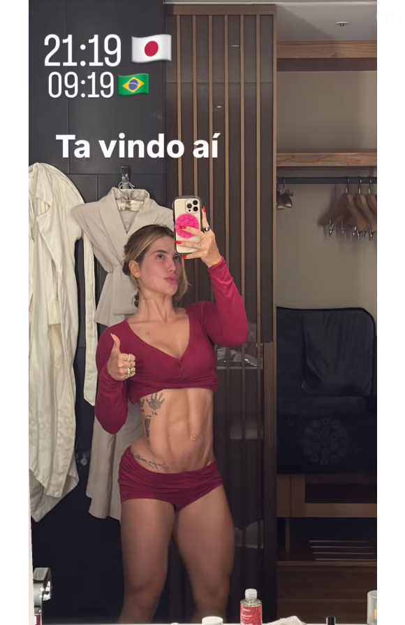 Recentemente, Virginia Fonseca passou por uma transformação ao definir ainda mais seus músculos