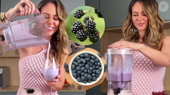 Paolla Oliveira prepara smoothie fácil e delicioso: a receita leva só quatro ingredientes