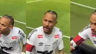 Xiiii! Neymar se revolta e bate-boca com torcedor após cobrança em nova derrota do Santos