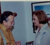 Laura Cardoso em foto com Gianfrancesco Guarnieri na novela 'Vidas Cruzadas', 2000 na Record