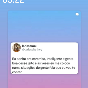 "Eu, bonita pra caramba, inteligente e gente boa desse jeito e às vezes me coloco numas situações de gente feia que vou te contar", compartilhou Virgínia no Instagram. Será que foi para o Vini?