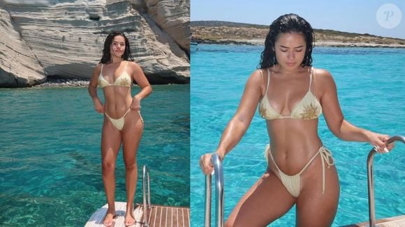 Deusa grega! Maisa exibe curvas em biquíni bordado no mar Egeu e é comparada até a Dua Lipa; veja fotos
