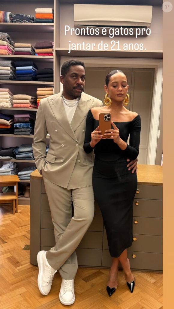 Taís Araújo contou que foi pega de surpresa por Lázaro Ramos com a comemoração