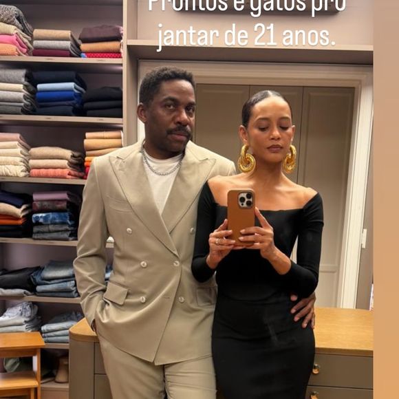 Taís Araújo contou que foi pega de surpresa por Lázaro Ramos com a comemoração