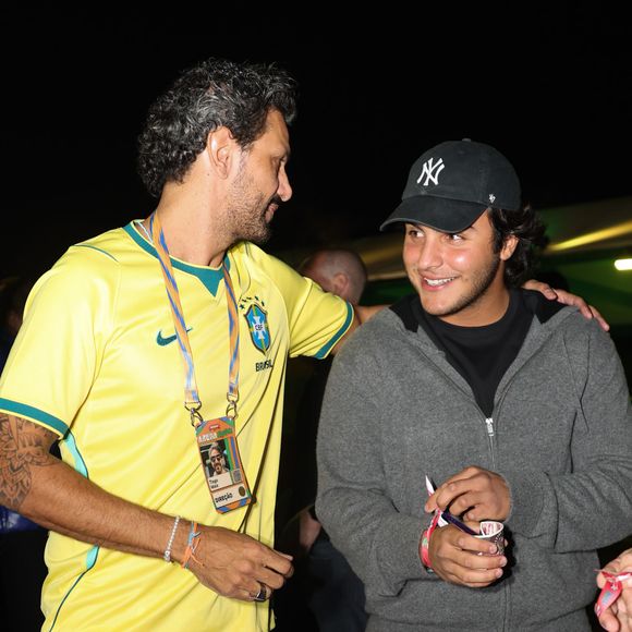 Tiago Maia, apontado como affair de Ivete Sangalo, é flagrado em momento próximo com Marcelo Sangalo durante evento em São Paulo