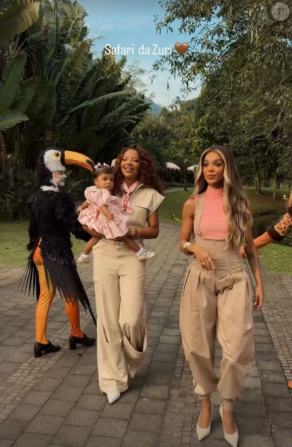 Filha de Ludmilla e Brunna Gonçalves, Zuri ganhou uma festa com o tema Safari