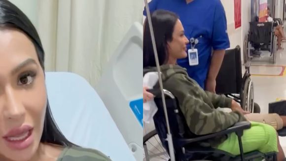 'Muita dor': de cadeira de rodas, Gracyanne Barbosa vai parar no hospital após assalto e vazamento de mensagens picantes com João Vicente de Castro