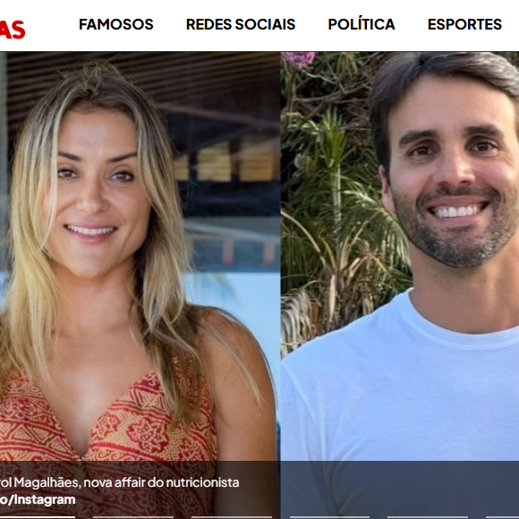 Carol Magalhães foi o primeiro grande amor da vida de Daniel Cady, segundo pessoas próximas ao nutricionista