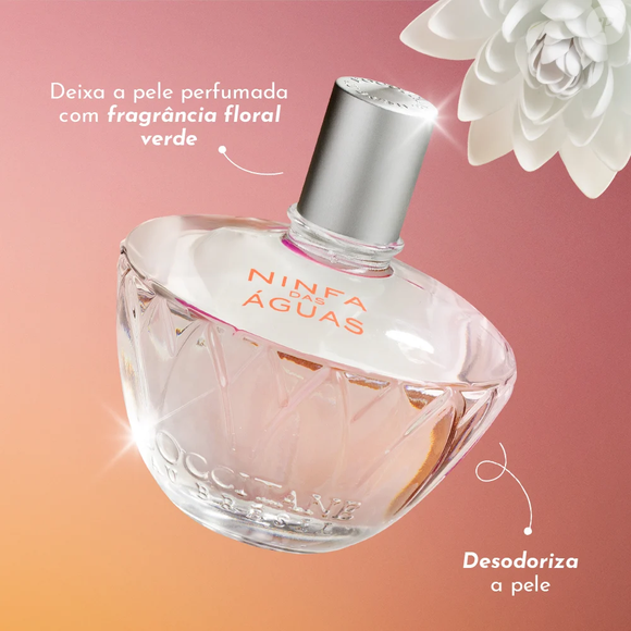 A Ninfa das Águas, da L'Occitane au Brésil, reúne toranja, mandarina e pera no topo, rosa damascena, rosa e muguet no corpo e âmbar, patchouli e musk no fundo, formando uma proposta descrita como feminina, misteriosa e envolvente