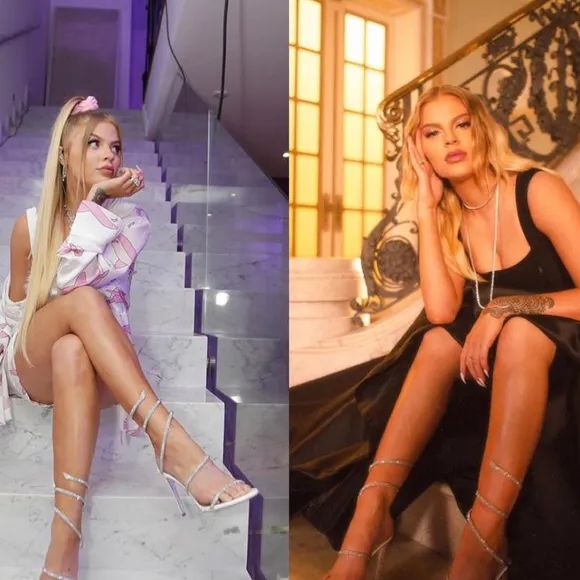 Luiza Sonza chegou a ser criticada por estar sempre usando a mesma sandália com espiral no tornozelo