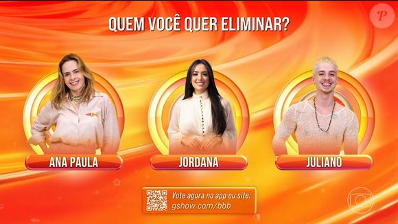 Ana Paula, Jordana e Juliano se enfrentam em mais uma berlinda do Paredão do 'BBB 26'
