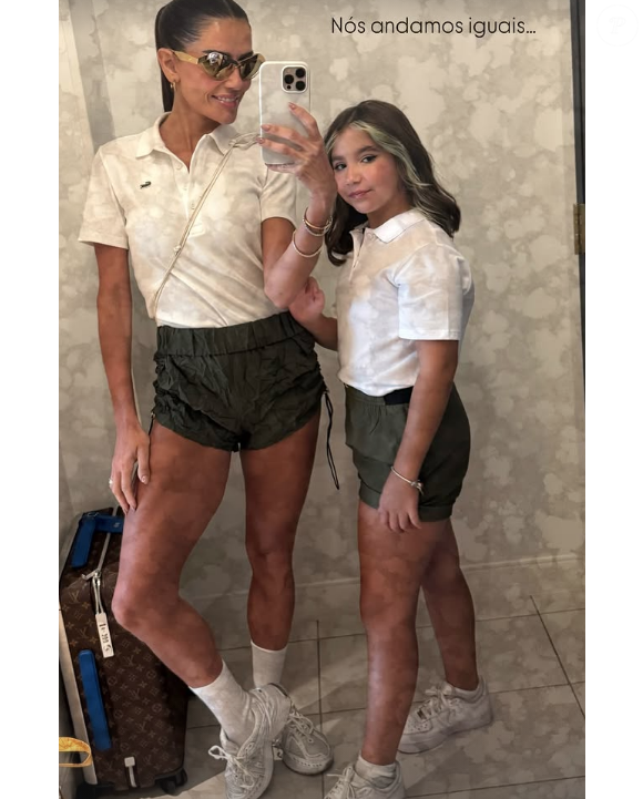 Mesmo na viagem, Deborah Secco não tem deixado de se dedicar aos treinos