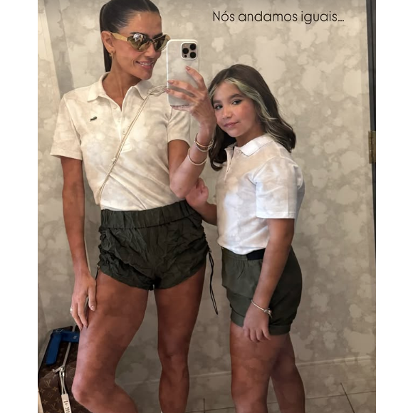 Mesmo na viagem, Deborah Secco não tem deixado de se dedicar aos treinos