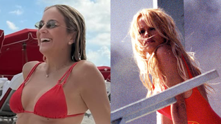Nova Pamela Anderson? Ticiane Pinheiro exibe corpão em raras fotos de biquíni e fãs apontam semelhança com a série 'SOS Malibu'. Fotos!