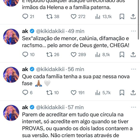 No dia 30 de janeiro de 2025, Amanda usou o X (antigo Twitter) para esclarecer a situação envolvendo as curtidas em comentários que sugeriam rivalidade com Bruna Biancardi