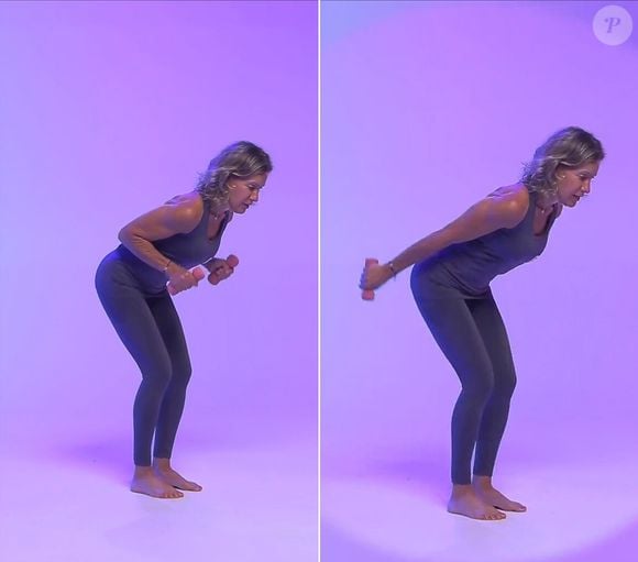 Chute de tríceps com tronco inclinado: para realizar este exercício, você precisará dobrar levemente os joelhos e inclinar o tronco para a frente