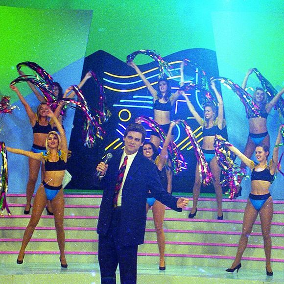 Foto de Celso Portiolli em 1997 no programa 'Tempo de Alegria', sua estreia no domingo do SBT