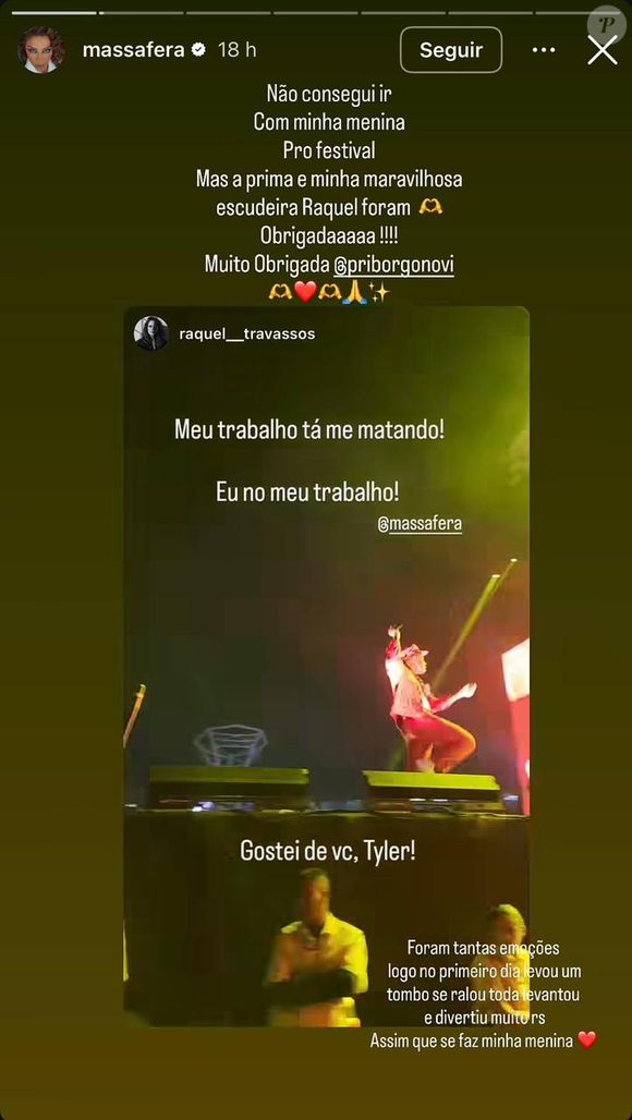 Atriz destaca apoio de familiares e exalta postura resiliente de Sofia nas redes sociais