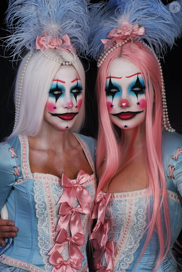 Mari Maria em maquiagem assustadora no Halloween de 2023