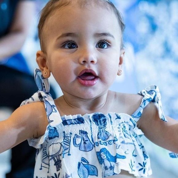 Mavie, filha de Neymar e Bruna Biancardi, tem 1 ano e 2 meses