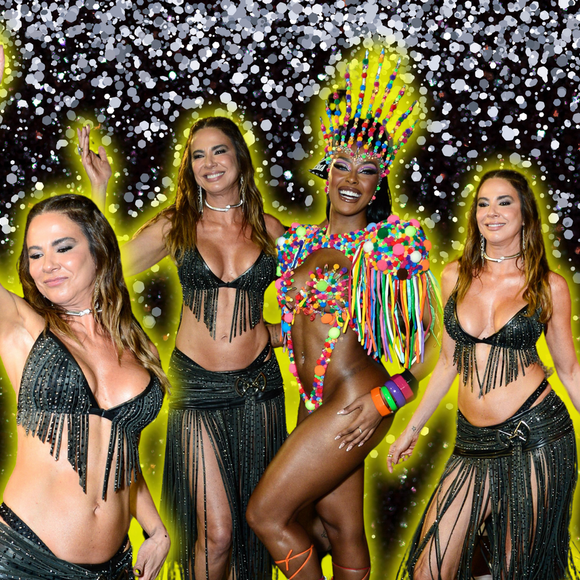 Carnaval 2025: Luciana Giménez brilha em look de franjas ao retornar ao salto e à Vai-Vai após 20 anos