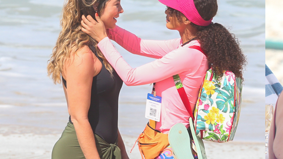 Spoiler de 'Vale Tudo' em flagra! Falida após golpe de Odete, Raquel vende sanduíche na praia e é flagrada por Heleninha e Celina