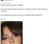 Nadja Pessoa postou uma foto de si mesma para parabenizar Ana Paula Renault, mas não cita seu nome