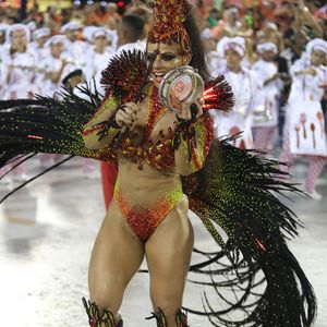 Em 2015, Viviane Araújo voltou a apostar em um body para desfilar, mas desta vez com mais transparência e plumas simbolizando 'asas' nas costas