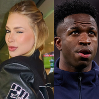 Poucos sabem, mas a frase curta de só 8 palavras da jaqueta usada por Virgínia em jogo do Real Madrid já rendeu dor de cabeça para Vini Jr.