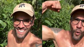 'Agro fitness': sem camisa, Daniel Cady 'biscoita' na web em 1ª aparição após separação de Ivete Sangalo e exibe músculos em vídeo