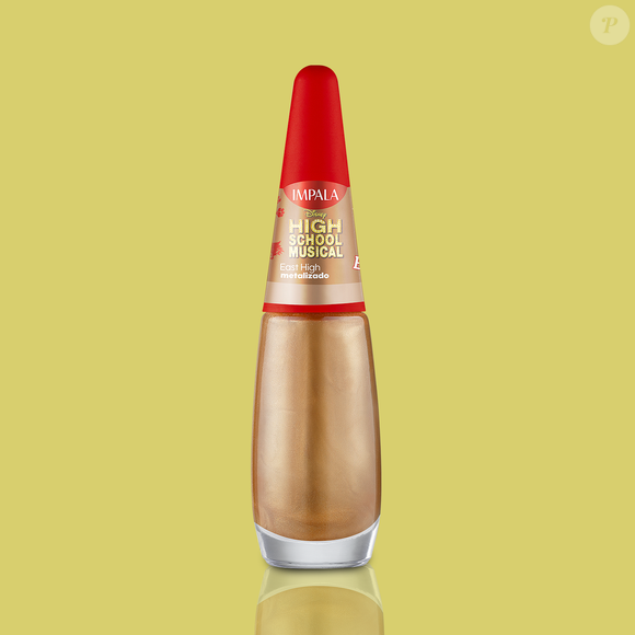 O dourado metalizado East High homenageia o colégio mais famoso do Disney Channel com um brilho elegante e cheio de personalidade