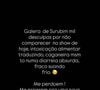 Gusttavo Lima disse ter tido 'caganeira' depois de cancelar show pela segunda vez