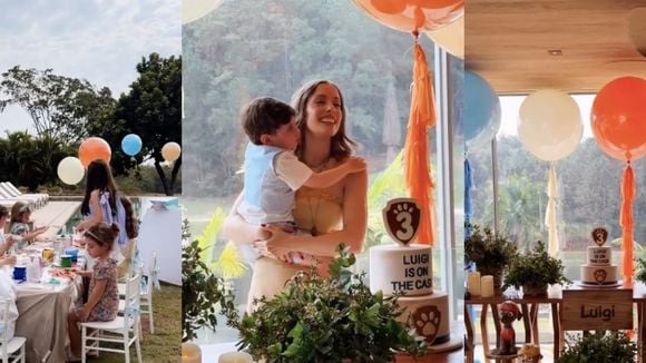 Festa rústica na fazenda com bolo simples de 2 andares e personagens da Patrulha Canina: Fabiana Justus comemora 3 anos do filho Luigi com festinha intimista e encanta a web. Veja fotos!