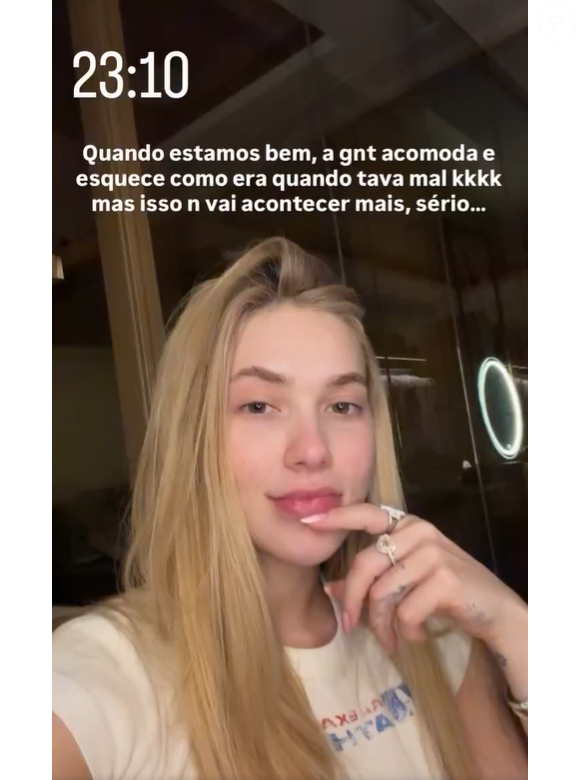 'Quando a gente tá bem, vamos acomodando', diz Virgínia Fonseca ao admitir erro no tratamento