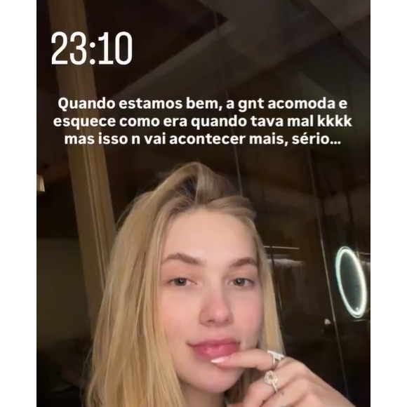 'Quando a gente tá bem, vamos acomodando', diz Virgínia Fonseca ao admitir erro no tratamento