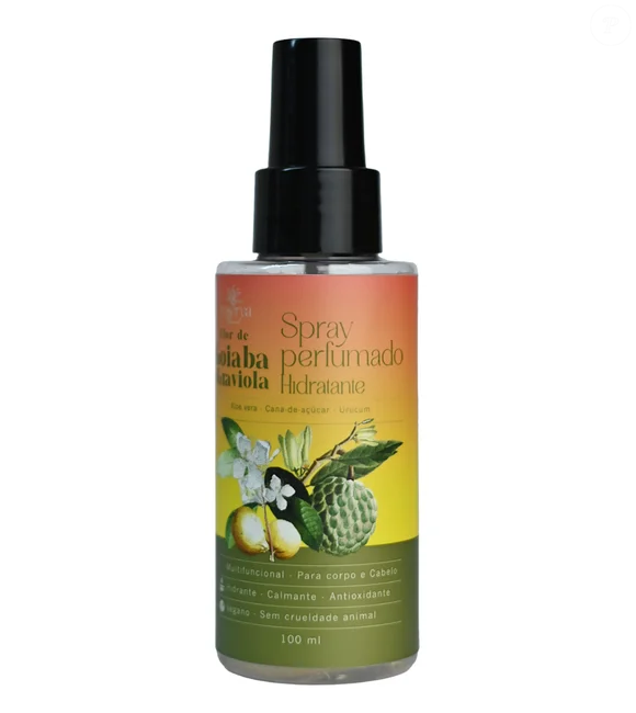 Flor de Goiaba e Graviola (Reserva do Brasil) - 100 ml | R$ 124,00 - mais do que perfume, o produto hidrata, protege e perfuma. Inspirado no Nordeste, mistura graviola, goiaba, acerola e flores, resultando em uma fragrância energizante e multifuncional