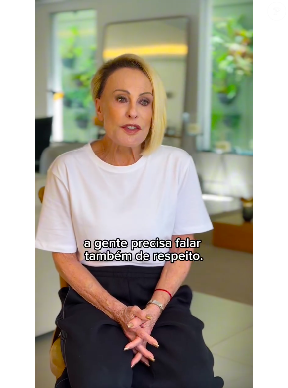 Em seu vídeo, Ana Maria Braga fez um apelo às eleitoras e pediu que o público avalie o histórico dos candidatos antes de votar